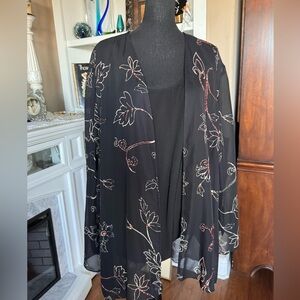 Russell Kemp Black Embroidery‎ Top size 4X